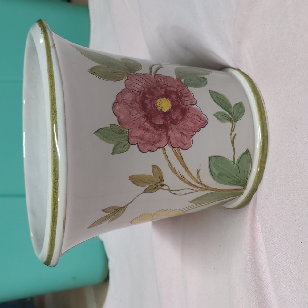 VTG Italian Pottery Vase with Frog